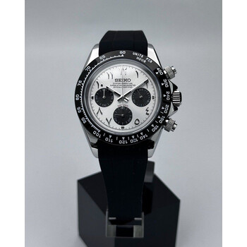 Custom Seiko Mod • Silver Panda Arabic Daytona• 39.5mm
